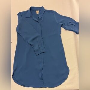 Chico’s Royal Blue No Iron Jersey Tunic Shirt